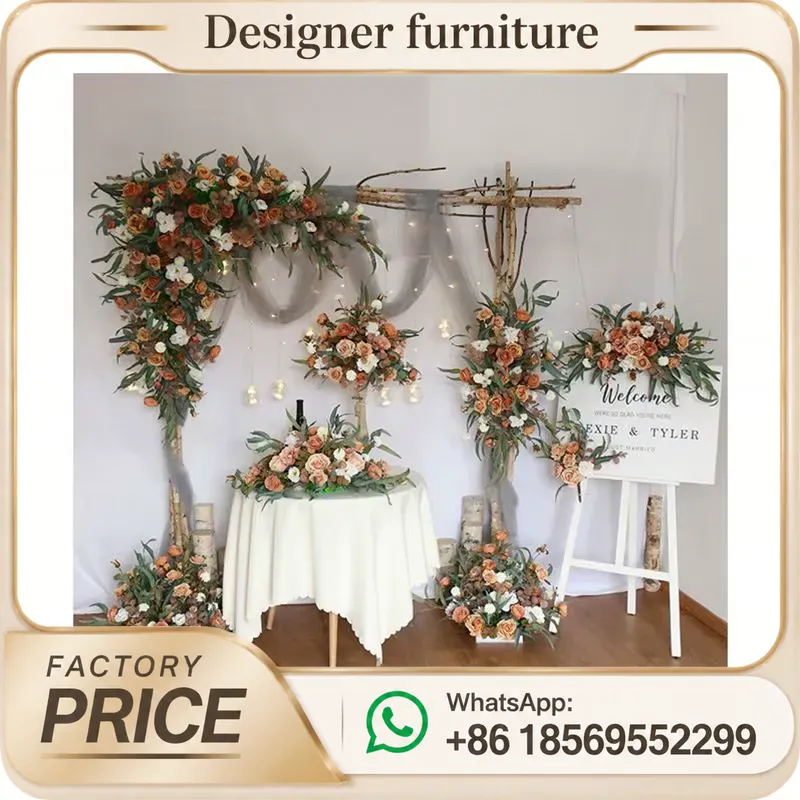 Outdoor Furniture Decor - Artificial Rose Corner Flower Set Silk