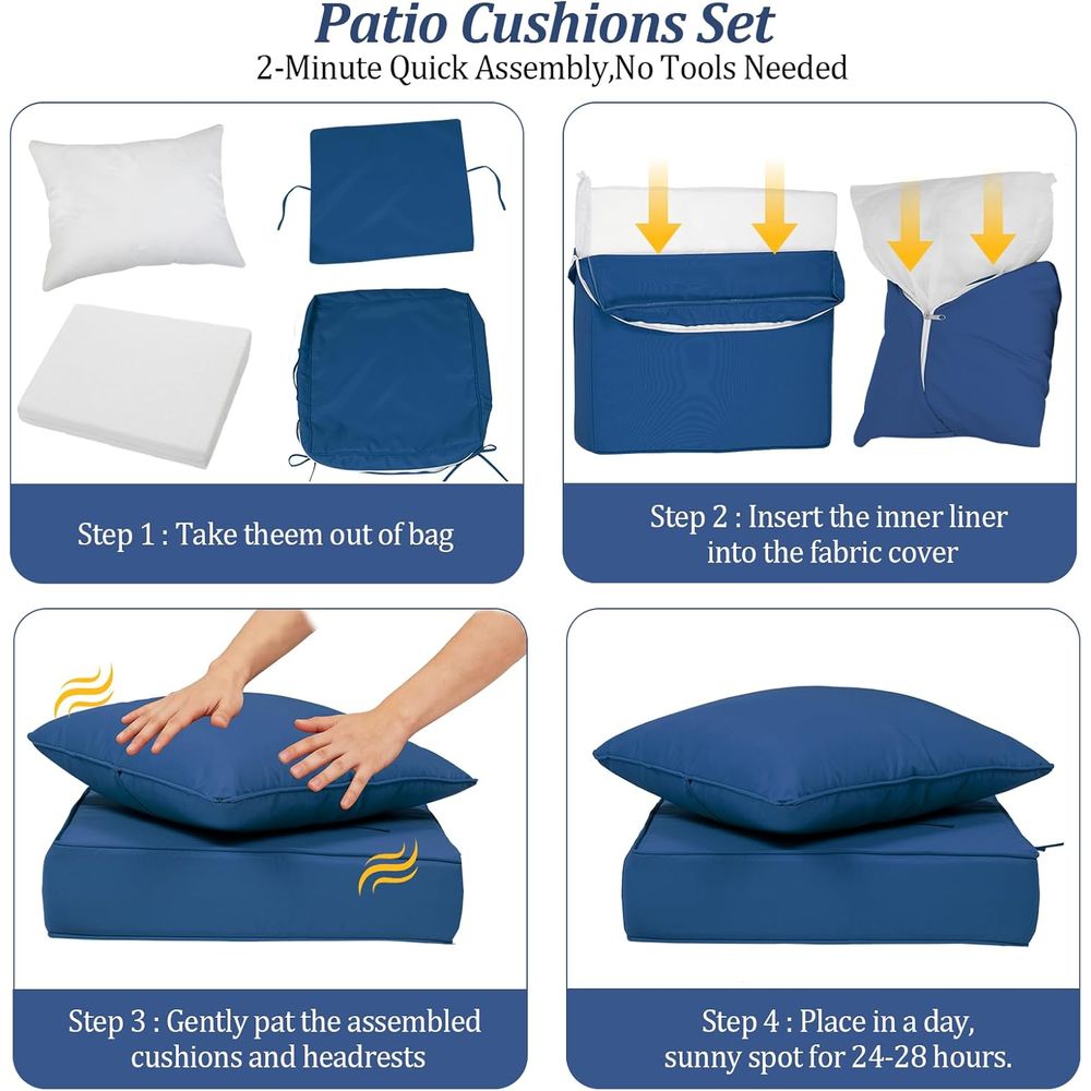 24x24 Outdoor Deep Seat Cushio - Outdoor Furniture Cushions 评论和价格