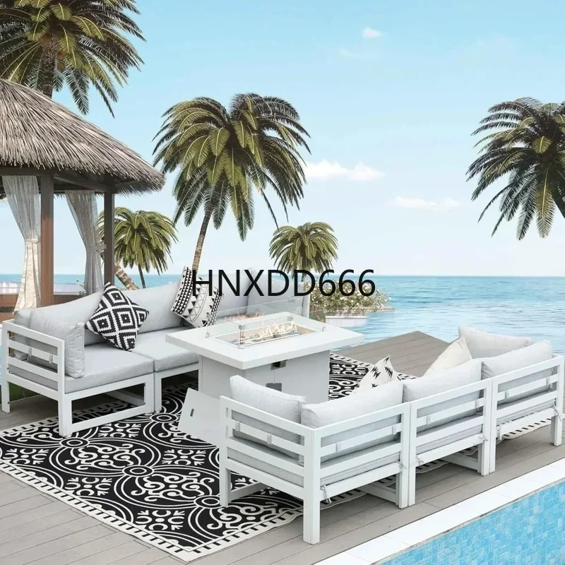7-Piece Aluminum Outdoor Patio - Outdoor Furniture With Fire Pit 评论和价格
