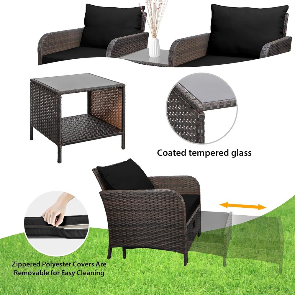 Balcony urniture 5 Piece Patio - Outdoor Furniture No Cushions 评论和价格