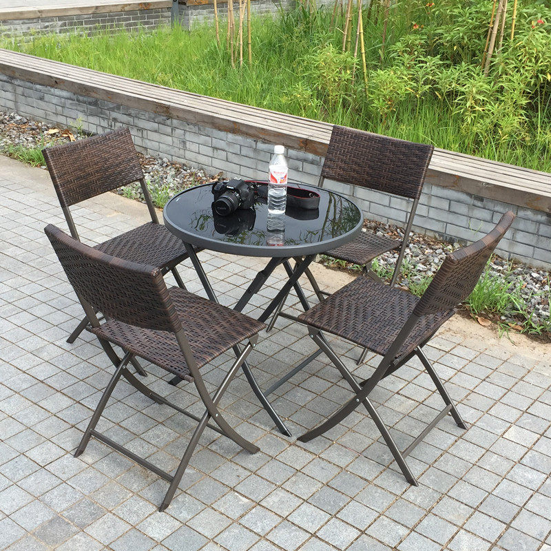 Folding Outdoor Garden Set Rat - Outdoor Furniture Rattan 评论和价格