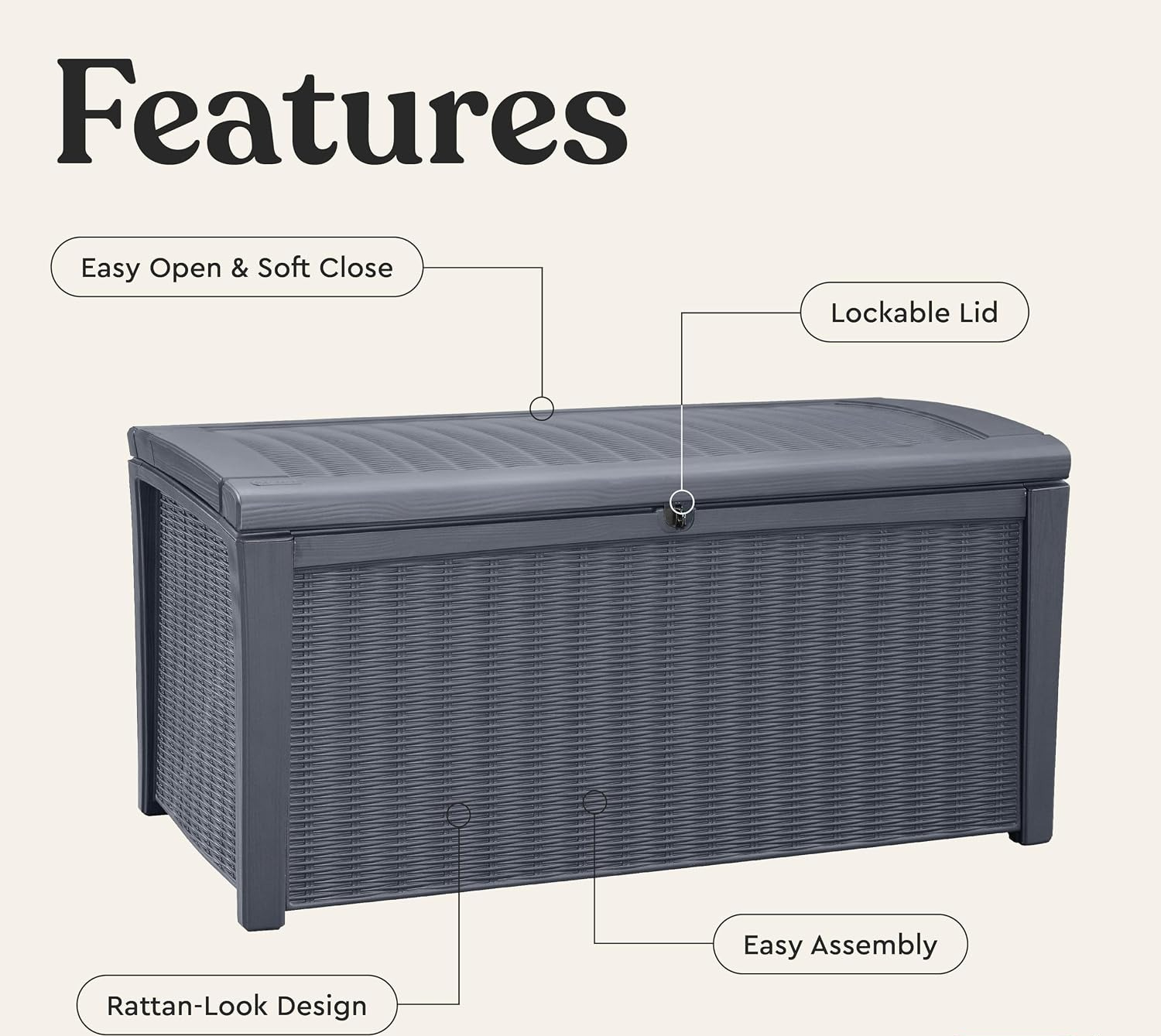 110 Gallon Outdoor Storage Dec - Outdoor Furniture Rattan 评论和价格