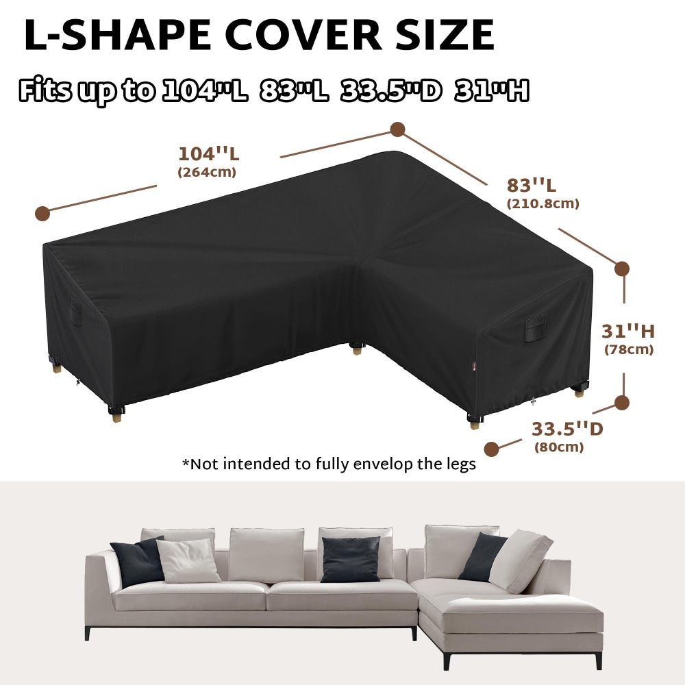 600D Heavy Duty Outdoor L Shap - Outdoor Furniture Cover Xl 评论和价格