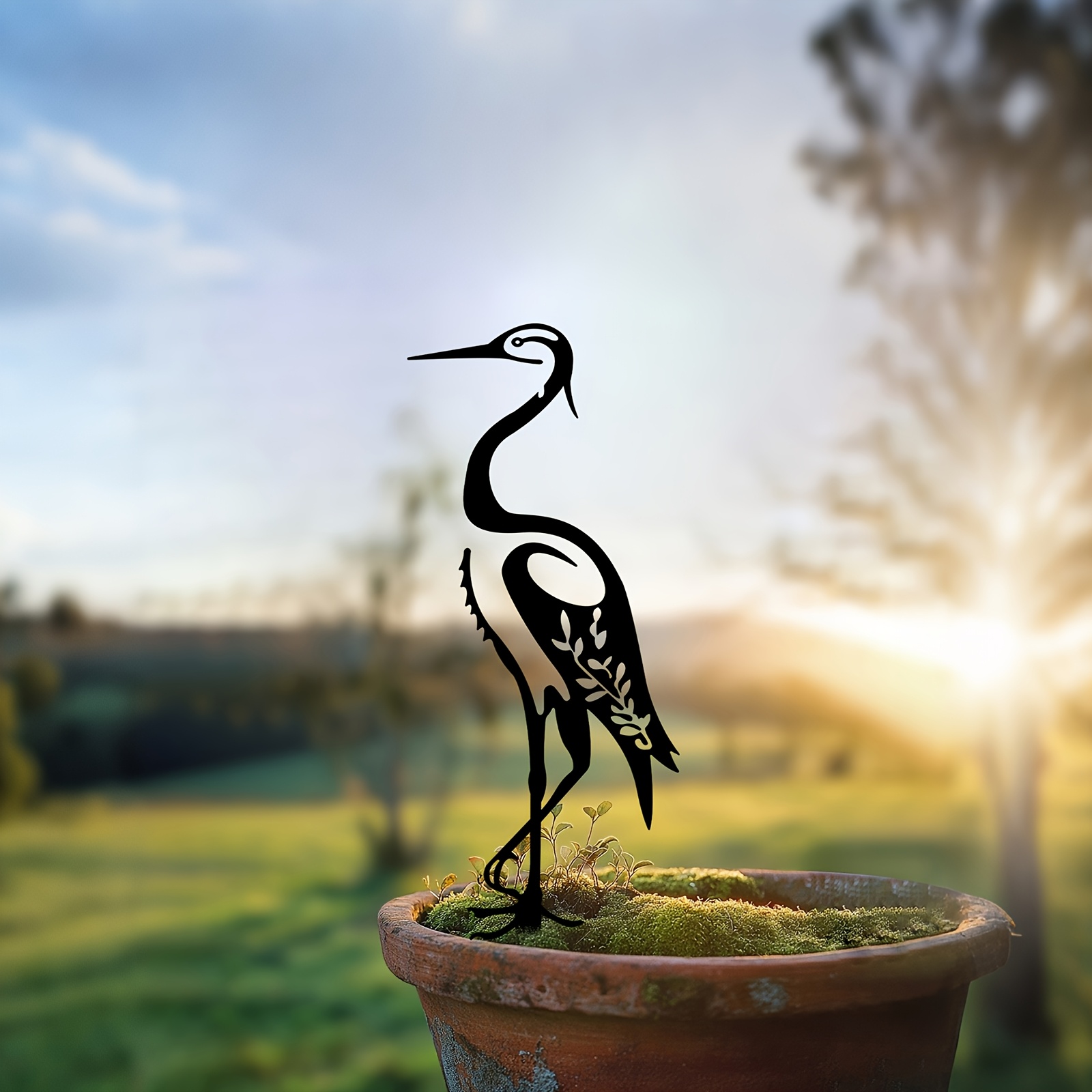 1pc Garden Decor Iron White Eg - Outdoor Furniture Decor 评论和价格
