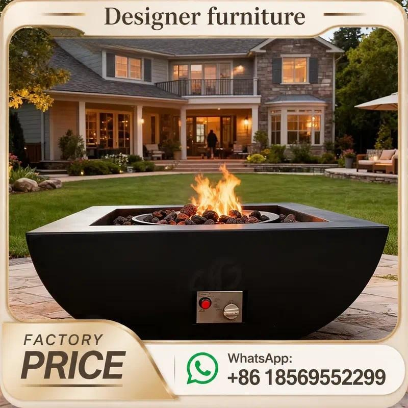 Custom Outdoor Gas Fire Pit Ta - Outdoor Furniture With Fire Pit 评论和价格
