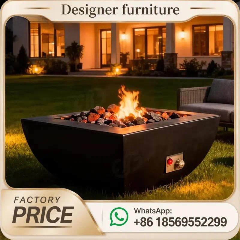 Custom Outdoor Gas Fire Pit Ta - Outdoor Furniture With Fire Pit 评论和价格