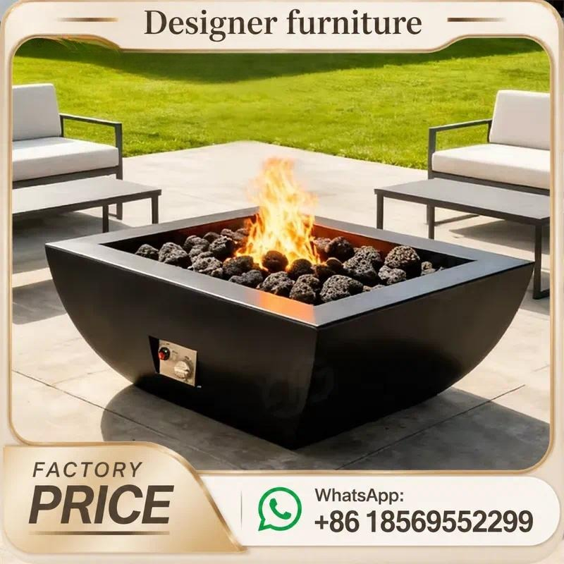 Custom Outdoor Gas Fire Pit Ta - Outdoor Furniture With Fire Pit 评论和价格