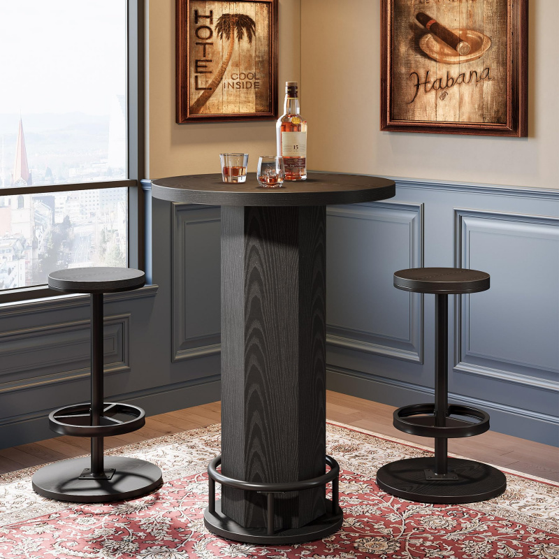 custom.Tribesigns Round Bar Ta - Bistro Table Set 评论和价格