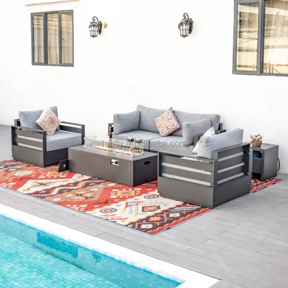 Villa Hotel Outdoor Furniture  - Outdoor Furniture With Fire Pit 评论和价格
