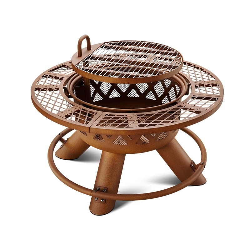 2026 Modern Outdoor Steel Char - Outdoor Furniture With Fire Pit 评论和价格