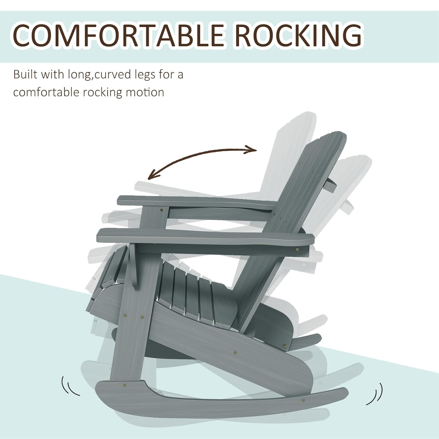 Slatted Wooden Adirondack Rock - Outdoor Furniture With Fire Pit 评论和价格