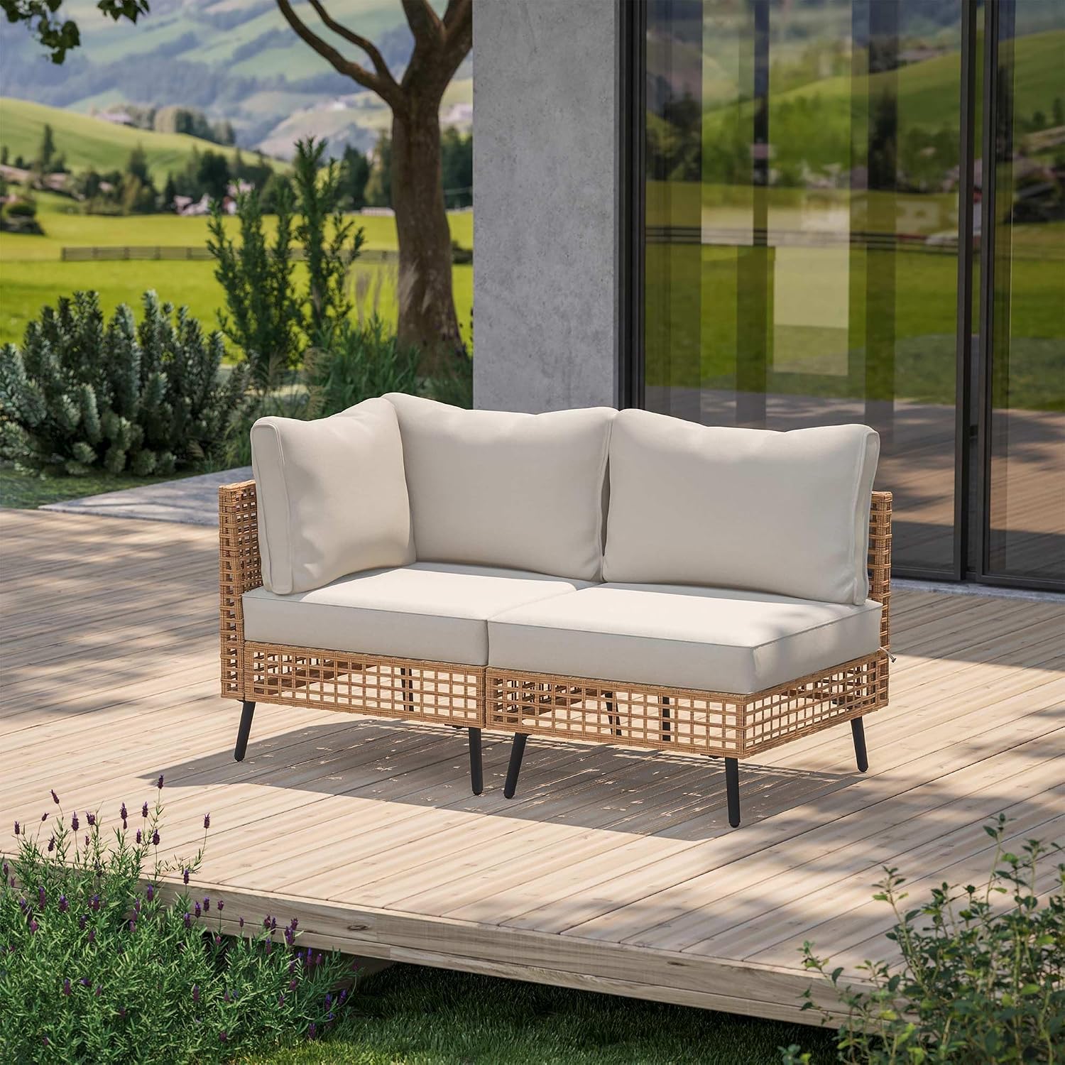 Outdoor PE Wicker Patio Furnit - Outdoor Furniture Rattan 评论和价格