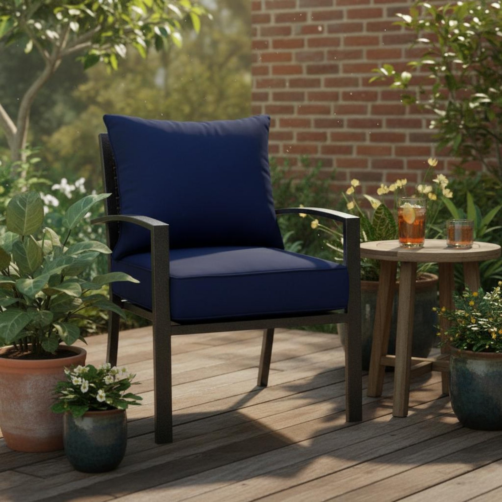 Patio Chair Pad Hidden Closure - Outdoor Furniture Cushions 评论和价格